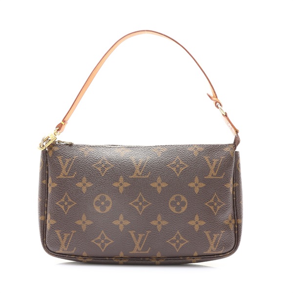 LOUIS VUITTON LV 路易威登 Pochette Accessoires 手提包 棕色 原花帆布 M40712
