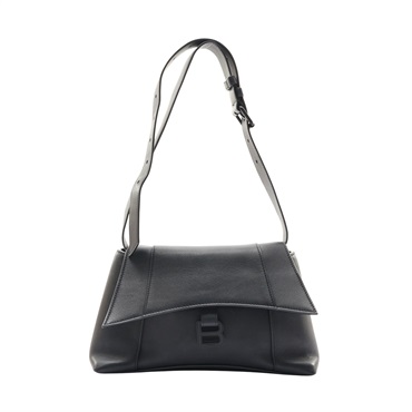 BALENCIAGA 巴黎世家 Downtown Small 肩背包 黑色 牛皮 671353 1000