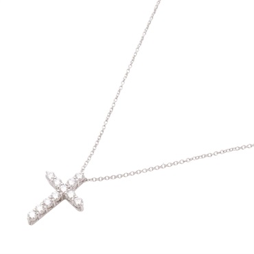 Tiffany & Co 蒂芬妮 十字架鏈 鑽石 PT950鉑金