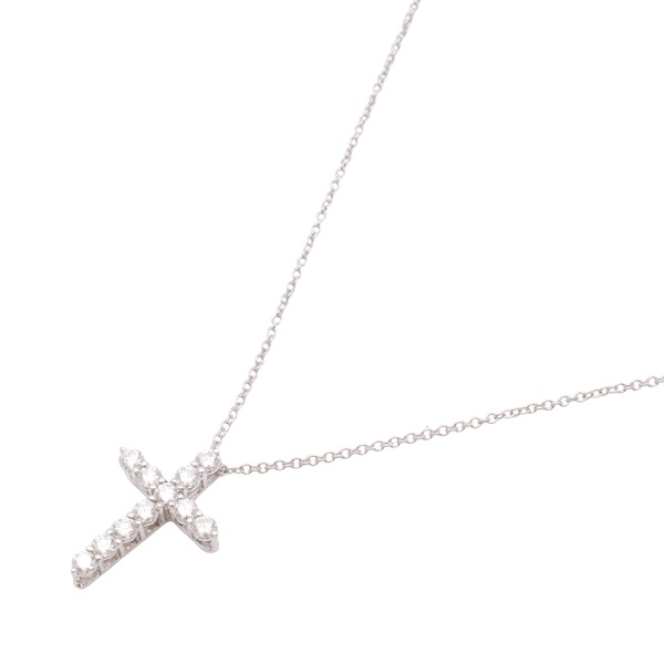 Tiffany & Co 蒂芬妮 十字架鏈 鑽石 PT950鉑金