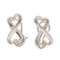 Tiffany & Co 蒂芬妮 Loving Heart 夾式耳環 925純銀