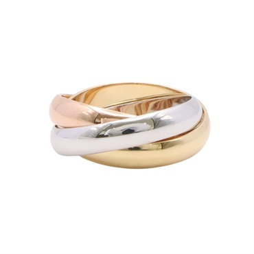 Cartier 卡地亞 Trinity 經典款 三環戒指 #48 18K 三色三金 B4234200