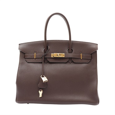 HERMES 愛馬仕 Birkin 35 柏金包 手提包 烏木色 Togo牛皮 □J刻 金扣