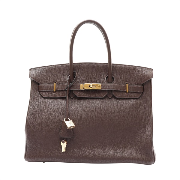 HERMES 愛馬仕 Birkin 35 柏金包 手提包 烏木色 Togo牛皮 □J刻 金扣
