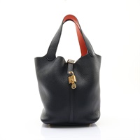 HERMES 愛馬仕 Picotin Lock 22 菜籃子 手提包 黑色 Clemence牛皮 X刻 金扣 H060991CC