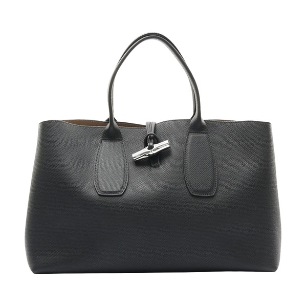 Longchamp 瓏驤 Roseau L 手提包 黑色 牛皮 10059HPN001