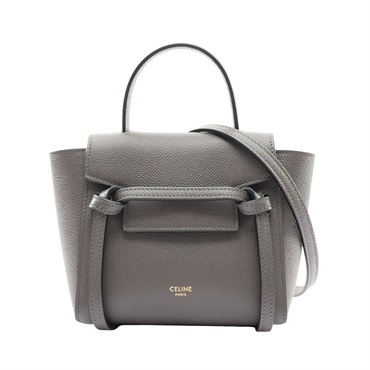 CELINE 賽琳 Pico Belt 兩用包 灰色 牛皮 194263ZVA