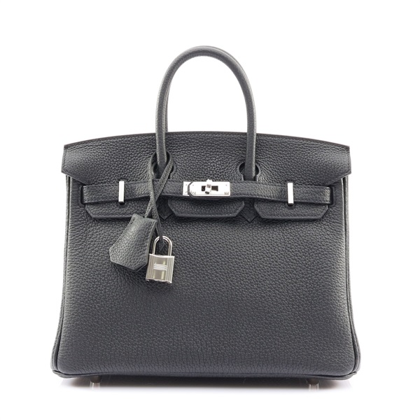 HERMES 愛馬仕 Birkin 25 柏金包 手提包 黑色 Togo牛皮 G刻 銀釦