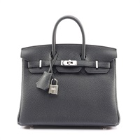 HERMES 愛馬仕 Birkin 25 柏金包 手提包 黑色 Togo牛皮 G刻 銀釦