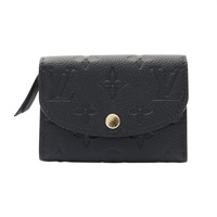 LOUIS VUITTON LV 路易威登 Rosalie 扣式 短夾 黑色 原花壓紋 牛皮 M81455