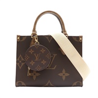 LOUIS VUITTON LV 路易威登 Onthego PM 兩用包 棕色 原花帆布 M46373