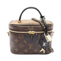 LOUIS VUITTON LV 路易威登 Vanity PM 兩用包 棕色 原花帆布 M45165