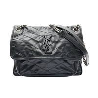SAINT LAURENT YSL 聖羅蘭 NIKI Medium 鍊帶肩背包 黑色 牛皮 498894