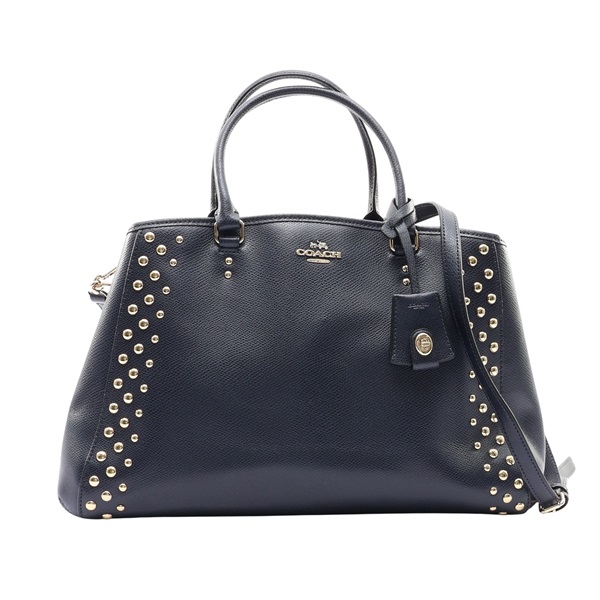 COACH 寇馳 Margot Carryall 兩用包 深藍色 牛皮 F35221