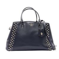 COACH 寇馳 Margot Carryall 兩用包 深藍色 牛皮 F35221