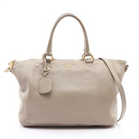 PRADA 普拉達 Vitello Daino 牛皮 兩用包 泥灰色