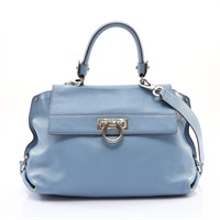 Salvatore Ferragamo 費拉格慕 Gancini Sofia 兩用包 藍色 牛皮 BW-21 A896
