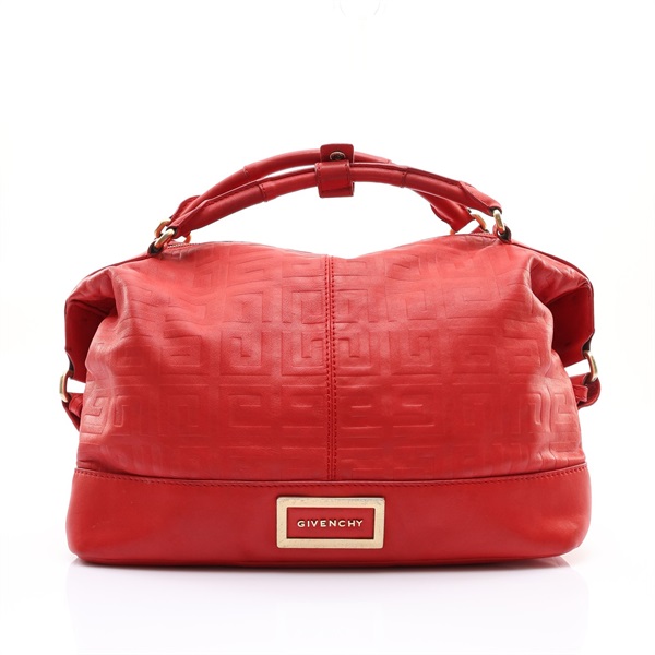 GIVENCHY 紀梵希 Vintage Monogram 手提包 紅色 牛皮