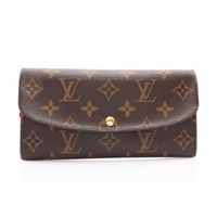 LOUIS VUITTON LV 路易威登 Emilie 釦式長夾 棕色 原花帆布 M60697