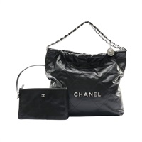 CHANEL 香奈兒 22 SMALL 肩背包 黑色 菱格紋牛皮 AS3260