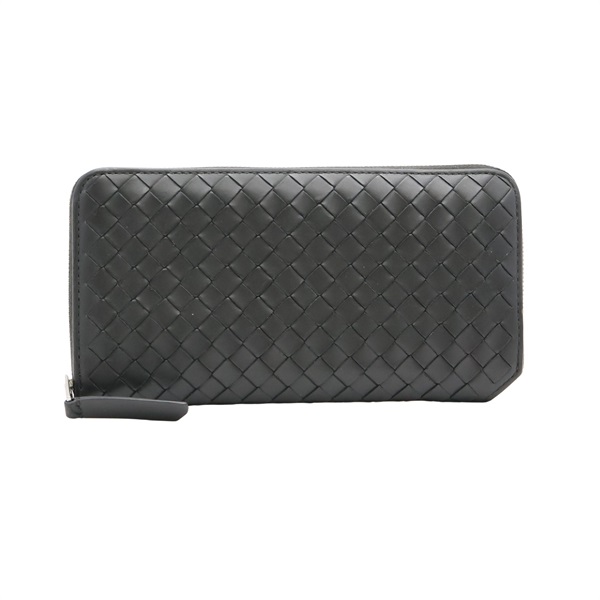 BOTTEGA VENETA BV 寶緹嘉 拉鍊長夾 黑色 編織牛皮 796967