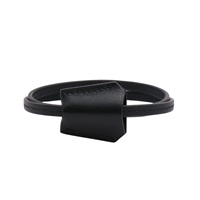 HERMES 愛馬仕 Clochette 手環 黑色 BOX牛皮 W刻 H500275FJ89