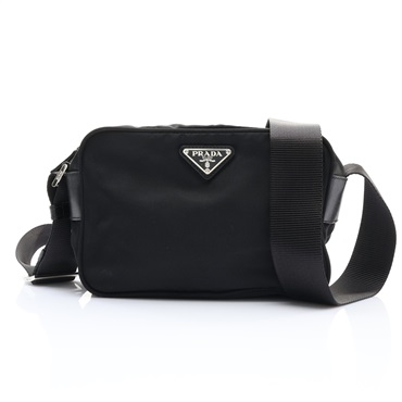 PRADA 普拉達 Triangle Logo 肩背包 黑色 尼龍 BT0658