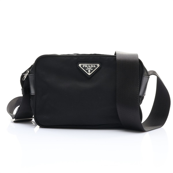 PRADA 普拉達 Triangle Logo 肩背包 黑色 尼龍 BT0658