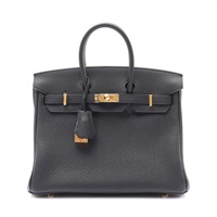HERMES 愛馬仕 Birkin 25 柏金包 手提包 Togo牛皮 黑色 金釦 U刻 H041344CC