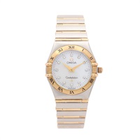 OMEGA 歐米茄 Constellation 2.55mm 腕錶 白色錶盤 18K黃金 不鏽鋼 鑽石 1262.75.00
