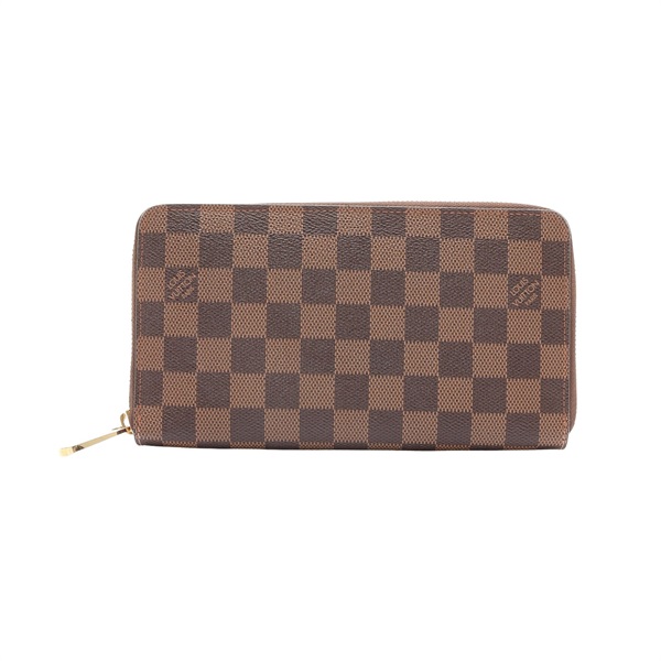LOUIS VUITTON LV 路易威登 拉鍊長夾 棕色 棋盤格帆布 N60003