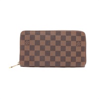 LOUIS VUITTON LV 路易威登 拉鍊長夾 棕色 棋盤格帆布 N60003