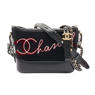 CHANEL 香奈兒 Gabrielle 20 肩背包 黑色 牛皮 羊毛 A91810