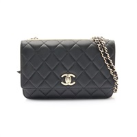 CHANEL 香奈兒 Trendy CC WOC 鍊帶 肩背包 黑色 菱格紋羊皮 金扣 A80982