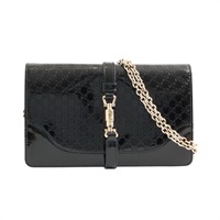 GUCCI 古馳 Broadway 肩背包 黑色 Microguccissima 漆皮 牛皮 283061