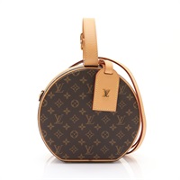LOUIS VUITTON LV 路易威登 Petite Boite Chapeau 兩用包 棕色 原花帆布 M43514