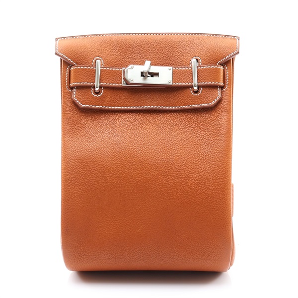 HERMES 愛馬仕 Hac a Dos PM 胸包 福寶色 Barenia Faubourg皮革 G刻 銀釦 H083847CK34