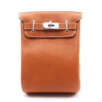 HERMES 愛馬仕 Hac a Dos PM 胸包 福寶色 Barenia Faubourg皮革 G刻 銀釦 H083847CK34