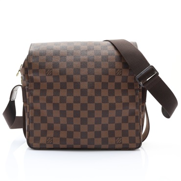 LOUIS VUITTON LV 路易威登 Ebene Naviglio 肩背包 棕色 原花帆布 N45255