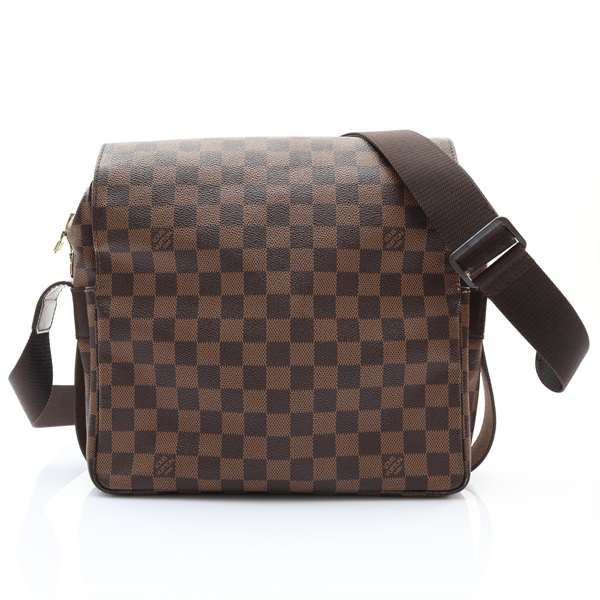 LOUIS VUITTON LV 路易威登 Ebene Naviglio 肩背包 棕色 原花帆布 N45255