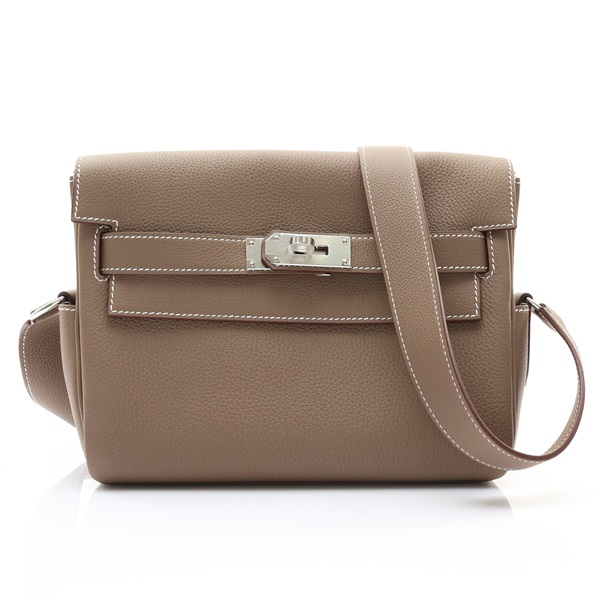 HERMES 愛馬仕 Kelly Messenger PM 凱莉包 肩背包 大象灰色 Togo 牛皮 G刻 H085671CK18