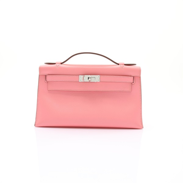 HERMES 愛馬仕 Kelly Pochette 凱莉包 手提包 糖果粉色 Epsom牛皮 T刻