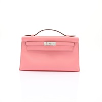 HERMES 愛馬仕 Kelly Pochette 凱莉包 手提包 糖果粉色 Epsom牛皮 T刻