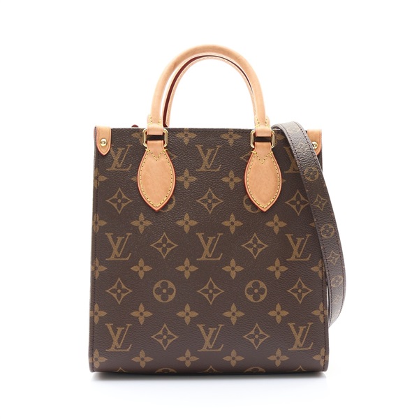 LOUIS VUITTON LV 路易威登 Sac Plat BB 兩用包 棕色 原花帆布 M46265