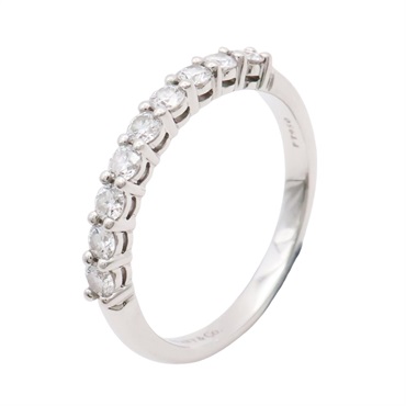 Tiffany & Co 蒂芬妮 Forever Band 戒指 #47 鑽石 PT950鉑金 60004401