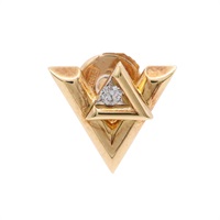 LOUIS VUITTON LV 路易威登 Volt One 單邊耳環 鑽石 18K黃金 Q96969