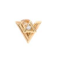 LOUIS VUITTON LV 路易威登 Volt One 單邊耳環 鑽石 18K黃金 Q96969