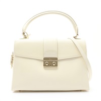 Dior 迪奧 Top Handle Push Lock 兩用包 白色 牛皮 CHR319243