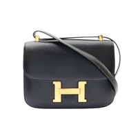 HERMES 愛馬仕 Constance 23 康康包 肩背包 黑色 Box牛皮 ○F刻印 金扣