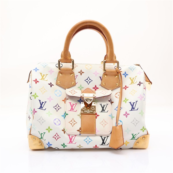 LOUIS VUITTON LV 路易威登 Speedy 30 手提包 白彩 原花帆布 M92643